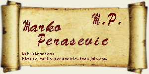 Marko Perašević vizit kartica